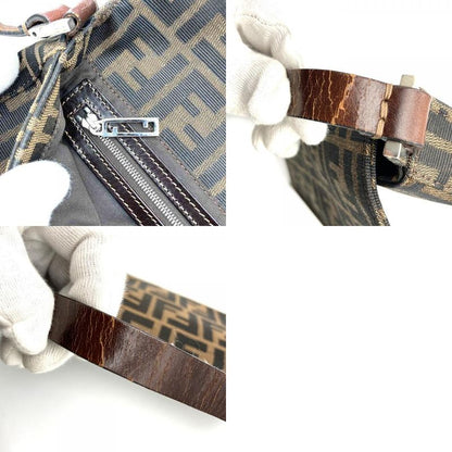 Fendi Zucca 26424 Handbag Shoulder Bag Canvas Brown Women
