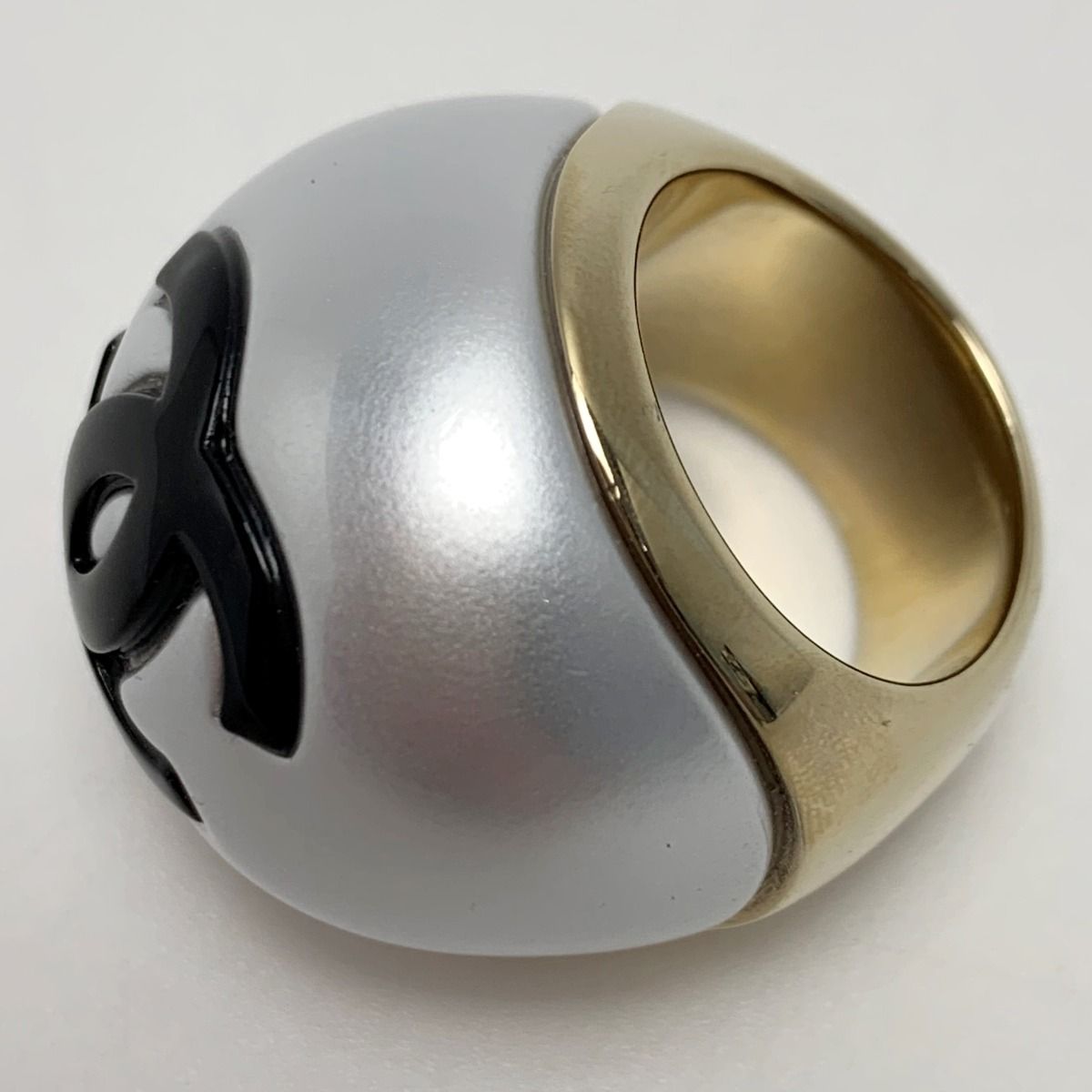 Chanel CC Mark Accessories Ring 25p Gold X Silver Size No 12