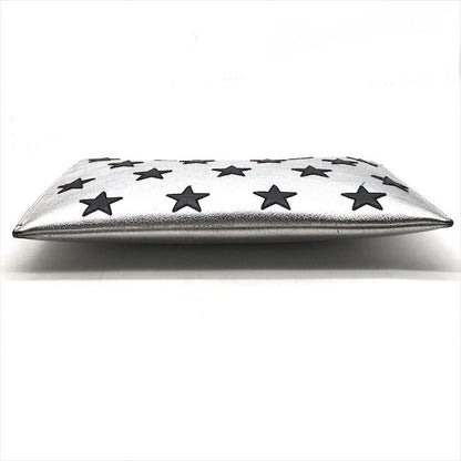 Saint Laurent Star Patchwork Metallic Leather Clutch Pochette Pouch Case