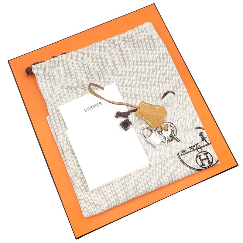 Hermes Handbag Birkin 25 Togo Natural Sable Silver Hardware Brown Engraved K