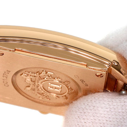 Hermes Cc1270a Cape Cod 8P Diamond Watch 18K Pink Gold Ladies