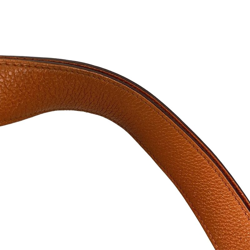 Hermes Shoulder Bag Sau Kelly 26 Orange Silver Hardware