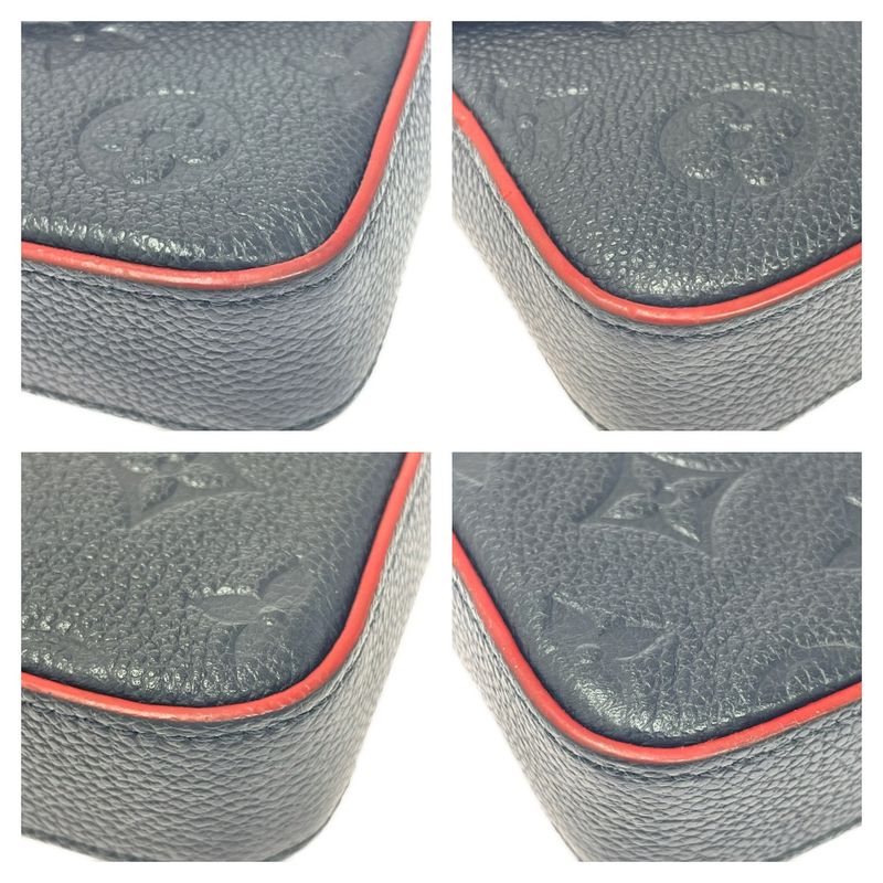 Louis Vuitton M64099 Monogram Empreinte PVC Pochette Felicie Marine Rouge