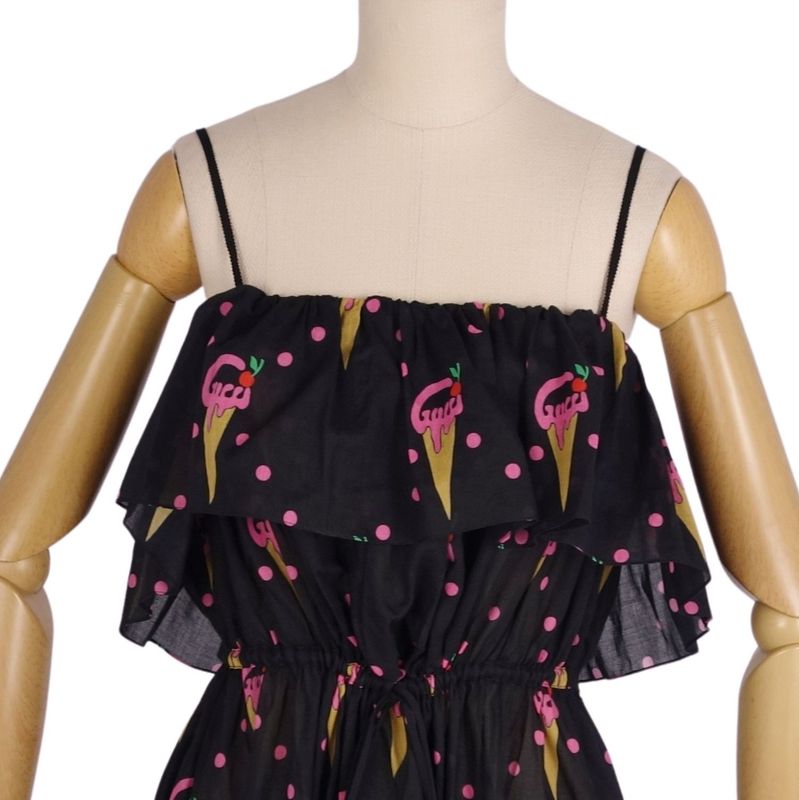 Gucci Dress Sleeveless 730392 Total Pattern Cotto