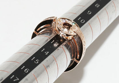 Bulgari Ring 18K Pink Gold Pave Diamond 028ct Bulgari Ring An855854 346213