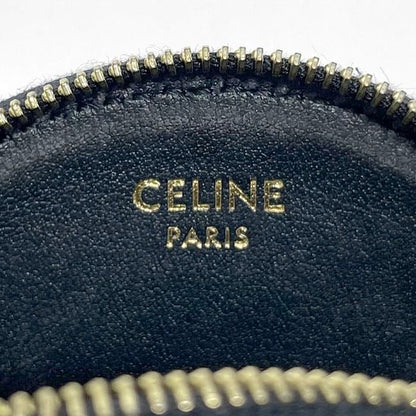 Celine Coin Case Black Triomphe 10d22bq3.38no Excellent Condition