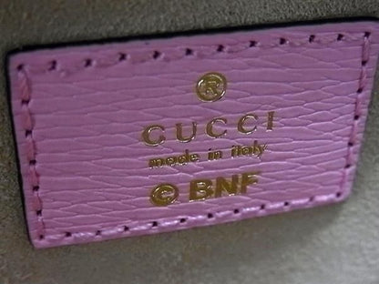 Gucci 701062 Leather Coin Case Multi Case Coin Purse Pink Fe4215