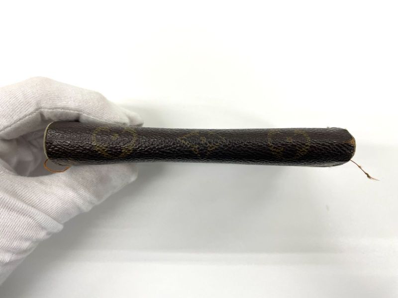 Louis Vuitton Monogram Porte Monet Zip Fold Wallet M61735 Brown Made In France