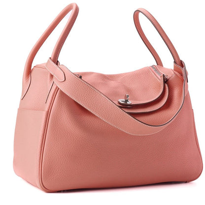 Hermes Lindy 34 Shoulder Bag Taurillon Clemence Crevette Crevette (silver