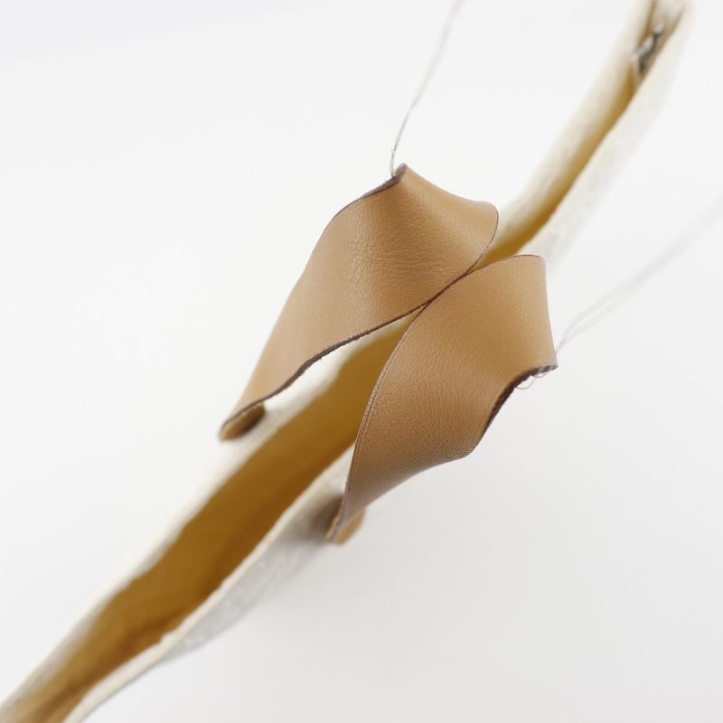 Hermes Amedava Tote GM Cotton White Unisex Handbag