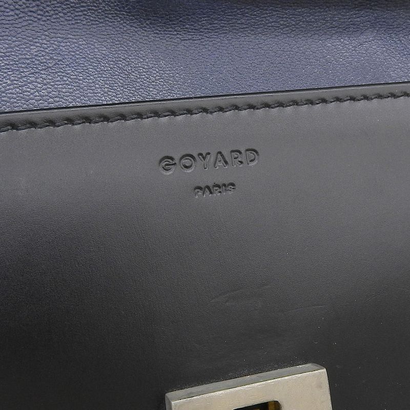 Goyard Y2K Vintage Rare Item Box Calf Leather Attache Briefcase Business Bag 3