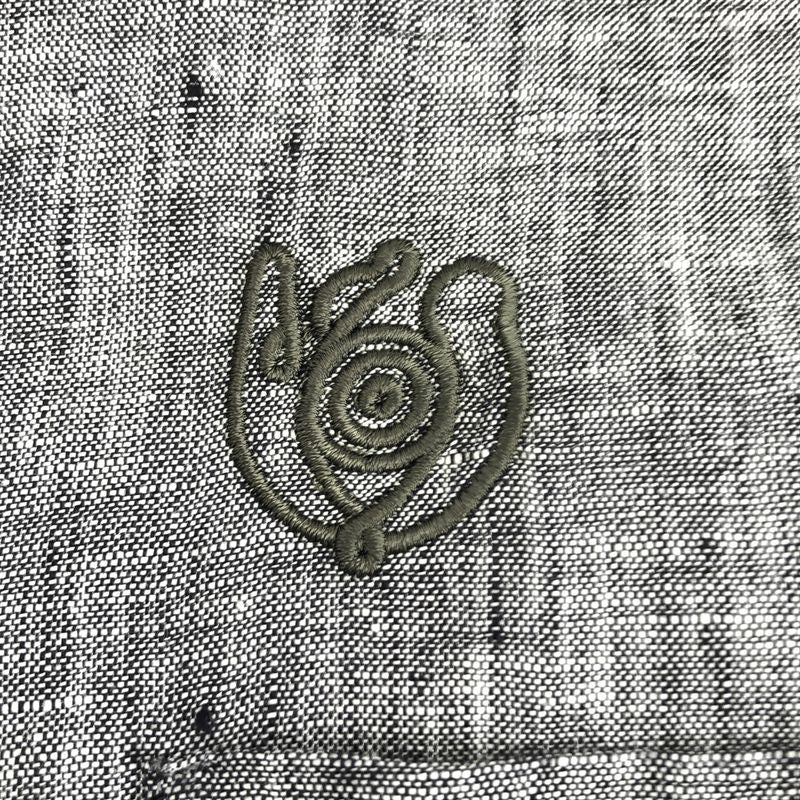 Loewe - Two Tone Linen Long Sleeve Shirt - S - Gray Green - Mens