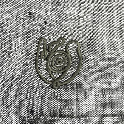 Loewe - Two Tone Linen Long Sleeve Shirt - S - Gray Green - Mens