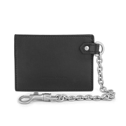 Bottega Veneta Card Case Nero/silver
