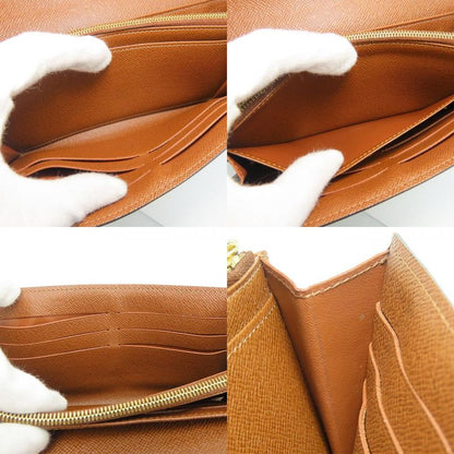 Louis Vuitton Long Wallet Portefeuille Sarah M60531 Monogram Brown Gold