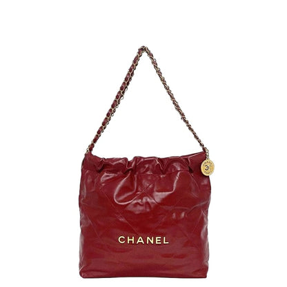 Chanel Drawstring Handbag Red Chanel 22 As3260 Excellent Condition