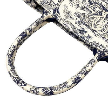 Christian Dior Tote Book Tote Large M1286ztdt Toile de Jouy White Navy Christian