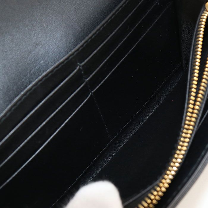 DIOR Orchid Long Wallet Dior Caro S5039 UWHC M900 Long Wallet With Two Fold