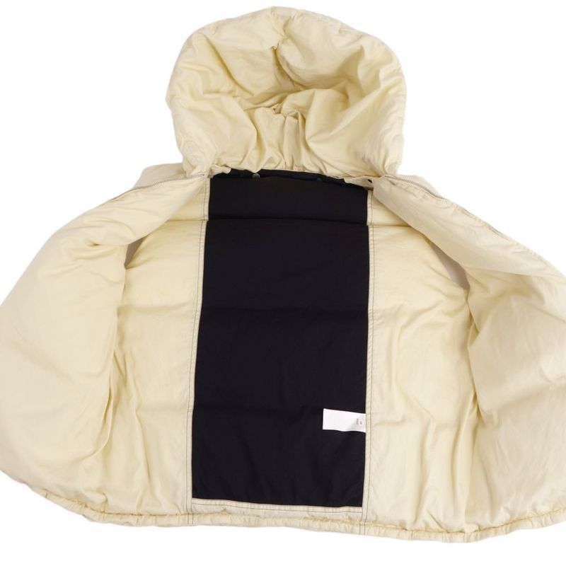 Celine Vest 2-way Hooded Down Vest Cotton Silk Outerwear Women's Made In France