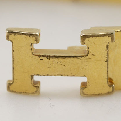 Hermes Click H Gold Plated Black Ladies 34.3g Bangle