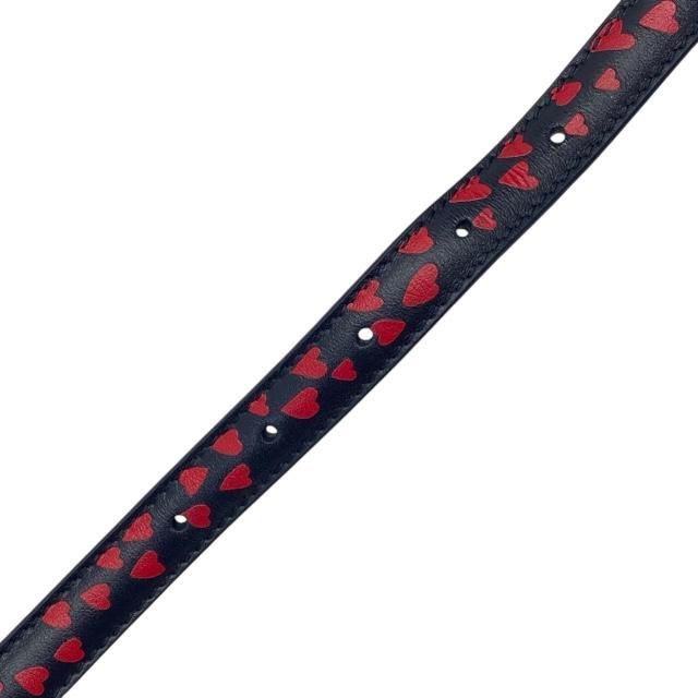 Christian DIOR I LOVE Paris Belt Accessories Heart Pattern Logo Total Leather