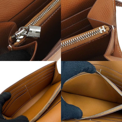 Hermes Long Wallet Kelly Wallet Engraved D Vaux Epson Gold Elegant Silverhardwar