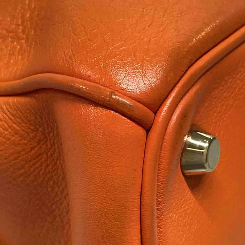 Dior/christian Dior Tote Bag Diorissimo Orange Leather