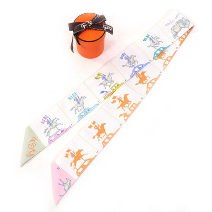 Hermes 064150s 07 Hermes Parade Hermes Parade 100% Silk Gris Pe Lou / Veil/jeann