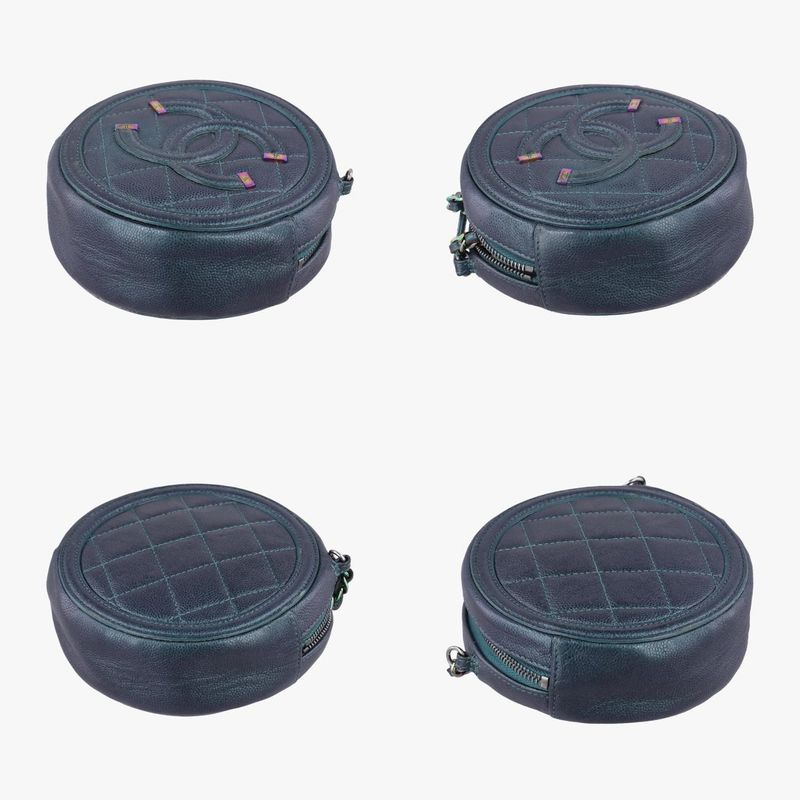 CHANEL  Round Green Caviar Skin A8159926605003