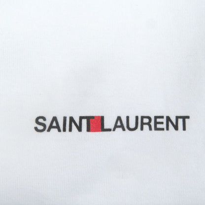 Saint Laurent Paris 2021 464572 100% Cotton Logo Print Crew Neck Short Sleeve