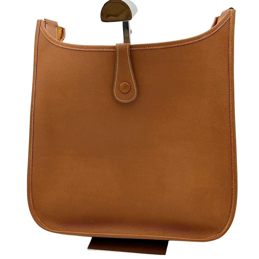 Hermes Evelyne GM Brown Tan Togo Leather Shoulder Bag - The Reluxe