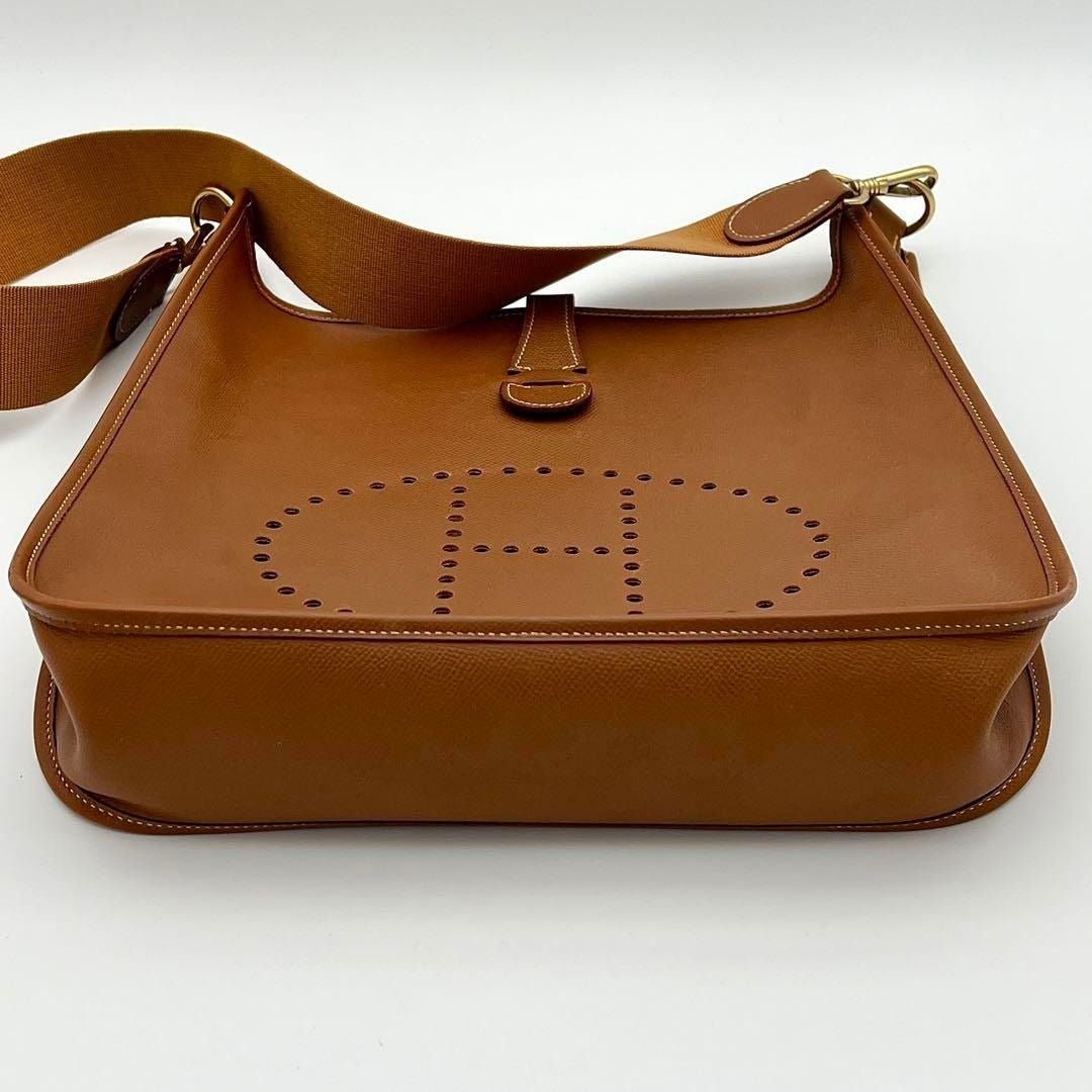 Hermes Evelyne GM Brown Tan Togo Leather Shoulder Bag - The Reluxe