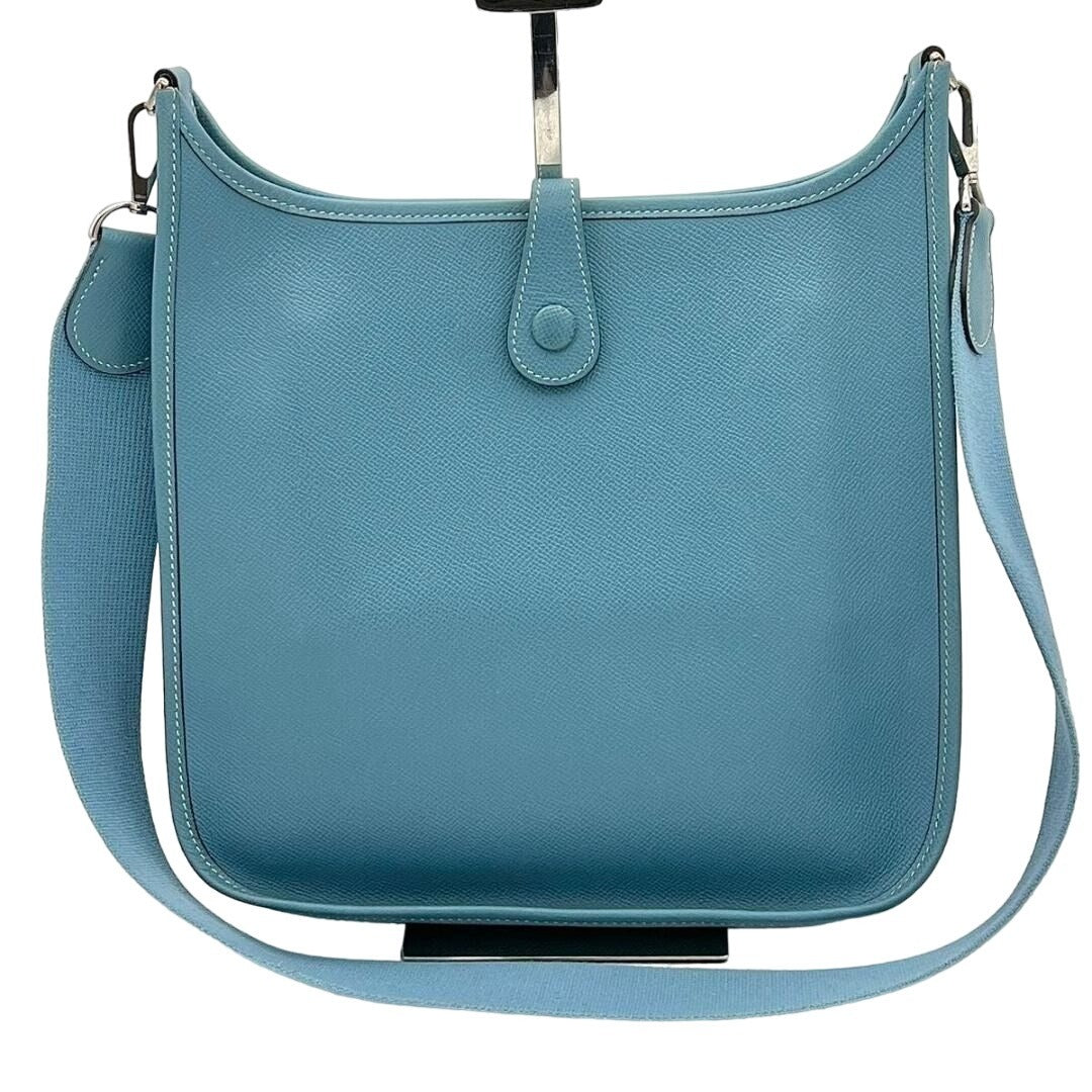 Hermes Evelyne PM Blue Jean Epsom Leather Shoulder Bag - The Reluxe