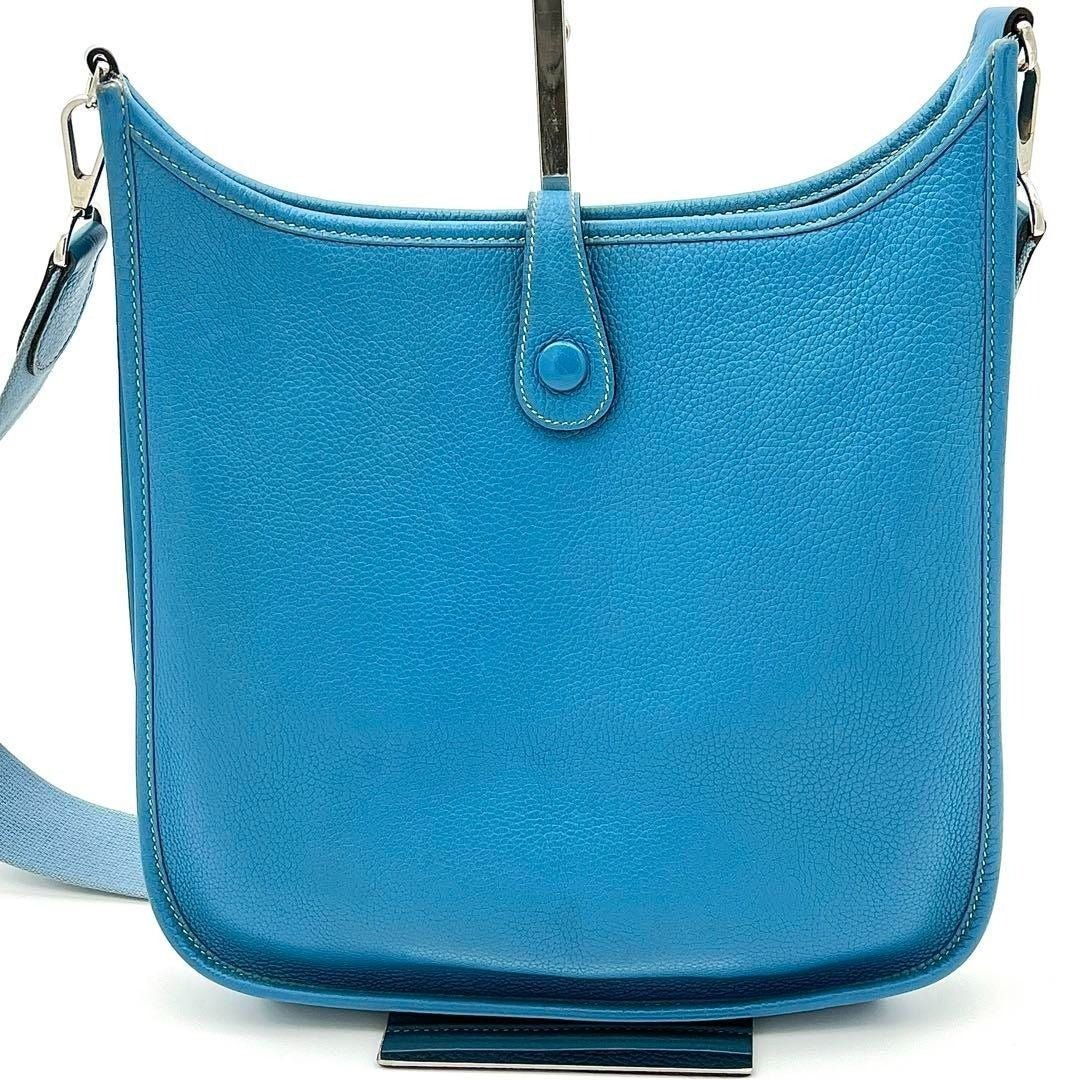 HERMES Evelyne PM I Blue Jean Clemence Leather Shoulder Bag - The Reluxe