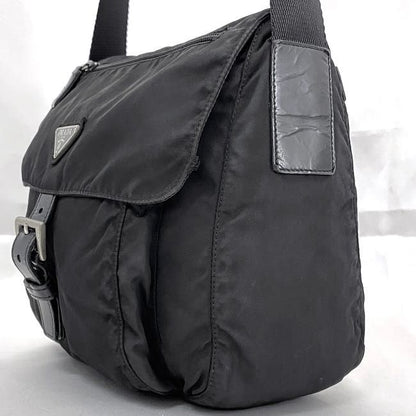 Prada Shoulder Bag Black NERO Tessuto Bt8994