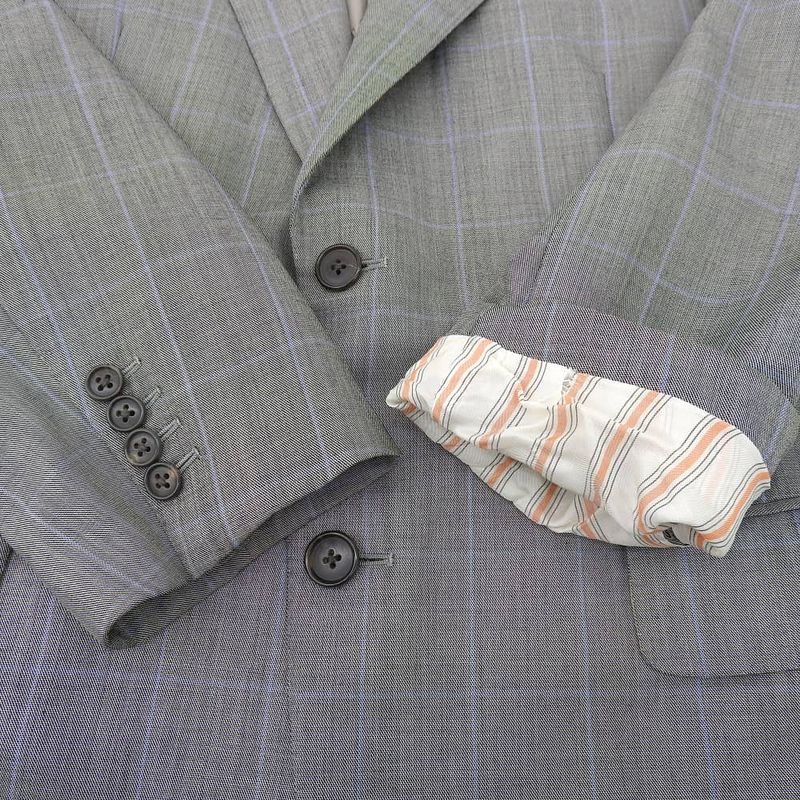 Hermes Current Tag Silk Wool Super120s Dress Tailored Suit 2 Piece Jacket