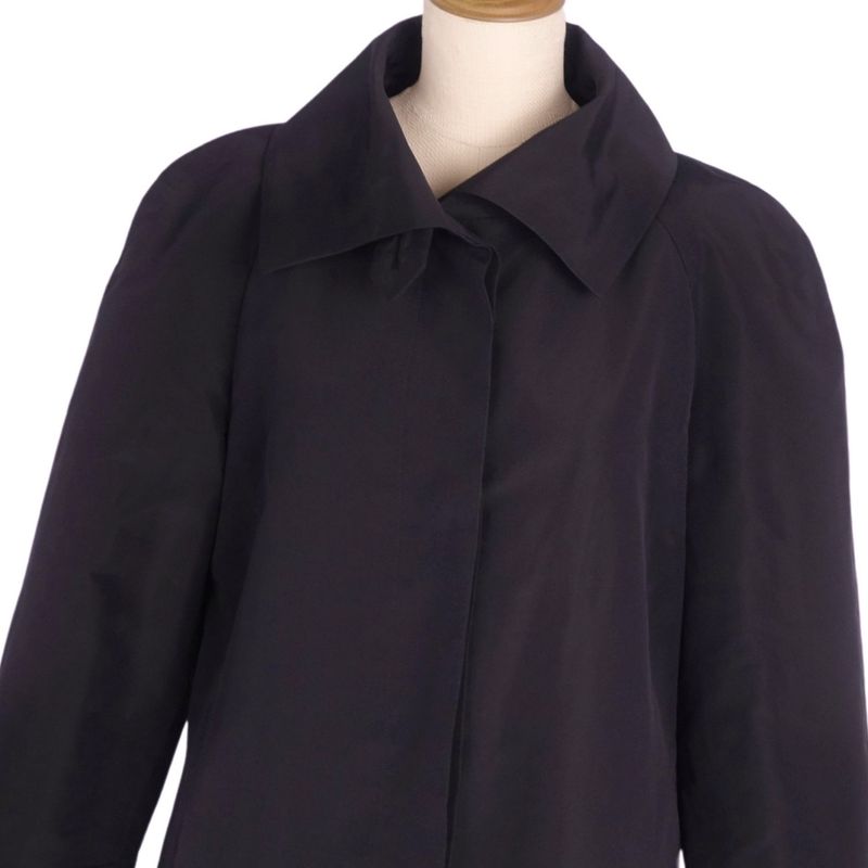 Vintage Hermes Coat Stainless Steel Collar Coat Balmacaan