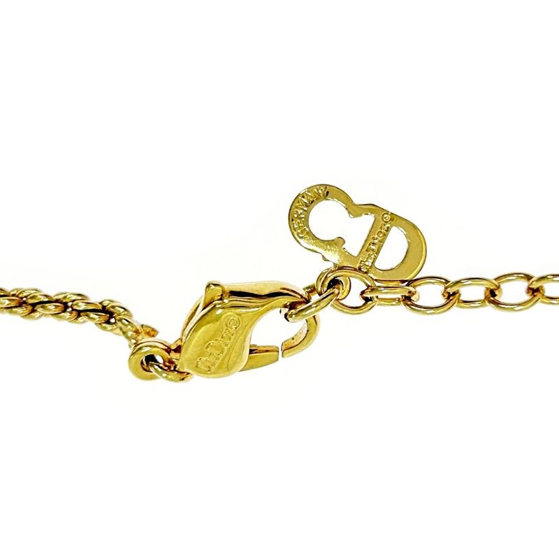 Christian Dior GP Rhinestone CD Logo Necklace Women 304874 Necklace