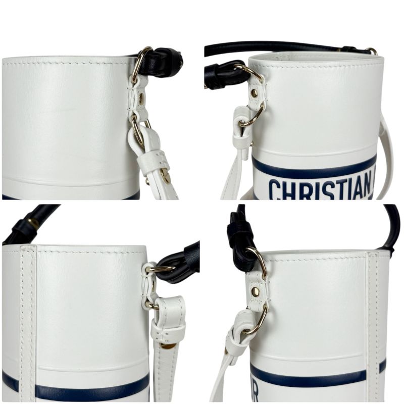 Christian DIOR Vibe Bottle Holder 2WAY Mini Shoulder Bag Navy White