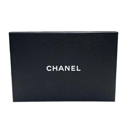 Chanel Sandals Shoes Lambskin White Black Coco Mark Braided Wedge Sole