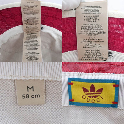 Gucci X Adidas Bucket Hat 728215 M Size 58cm (22.83in) Red Unisex