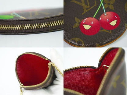 Authentic Louis Vuitton LV Porte Moneron Monogram Cherry Takashi Murakami Coin