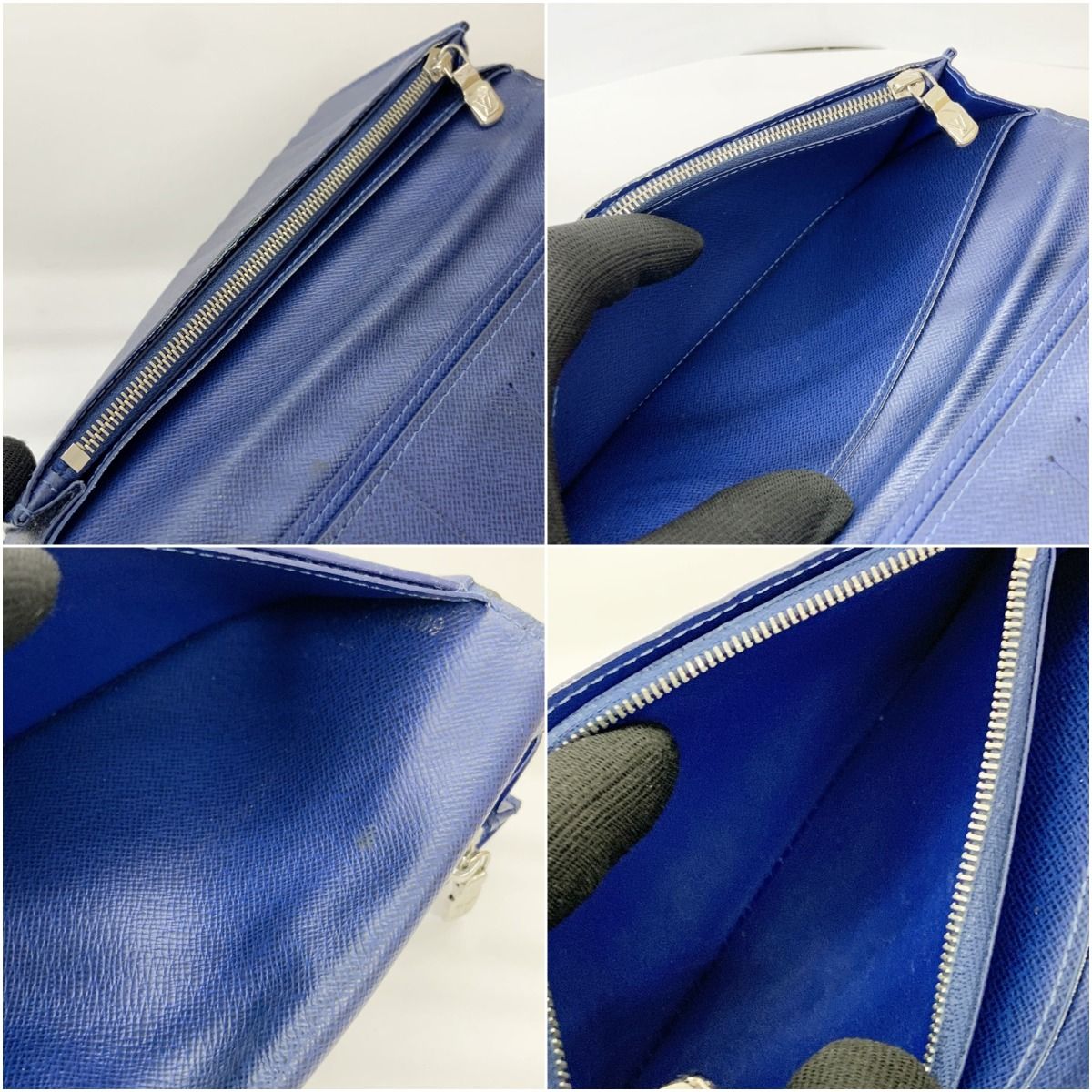 Louis Vuitton Taigarama Portefeuille Brother Bifold Long Wallet M30297 Navy