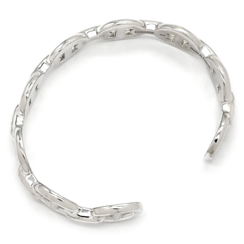 Hermes Bangle Chaine D'ancre Ancienne 925 Silver St Sv925 Ag925