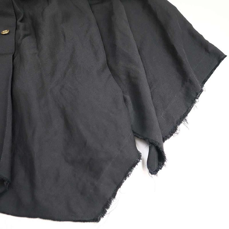 Loewe Emblem Button Asymmetrical Skirt Black