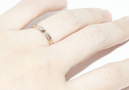 Cartier Ring 18K Pink Gold Diamond 56P Love Ring Small Model Width 26mm (010in)