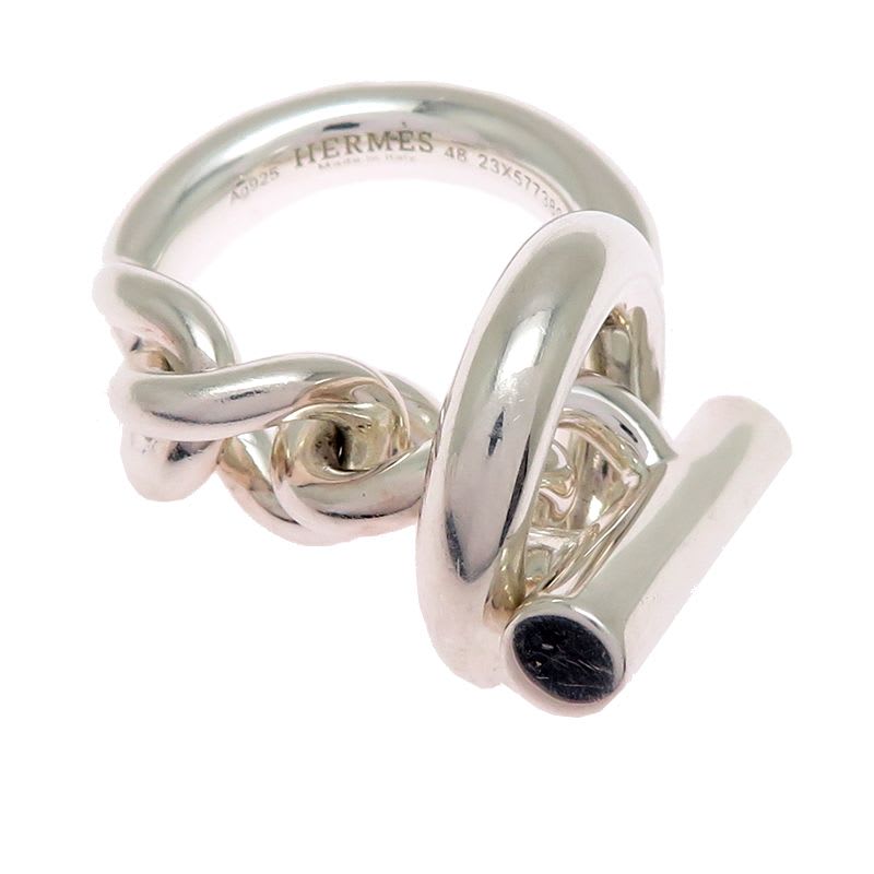 Hermes 48 SV 925 Croisette Gm Ring