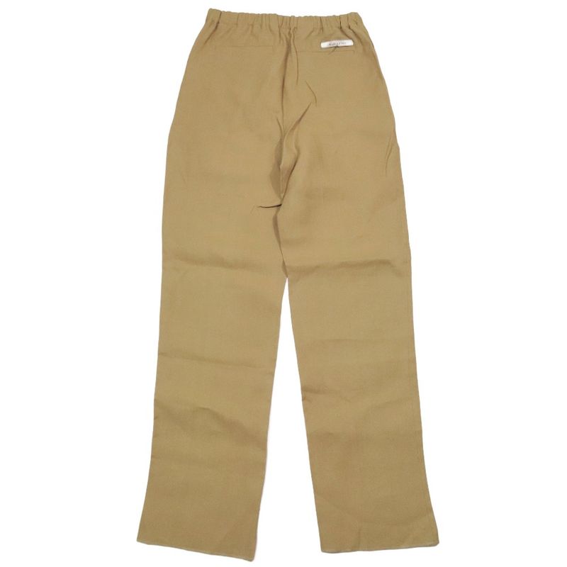 Unused 2023 Fendi Textile Paper Tuck Slacks Wide Straight Pants Bottoms 46