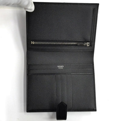 Hermes Bearn Compact Bifold Wallet Monochrome So Black Vo Madame W