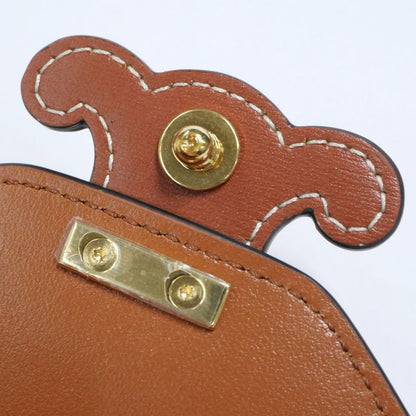Celine Triomphe Card Holder With Chain - 10j743dpv.04lu Tan Brown